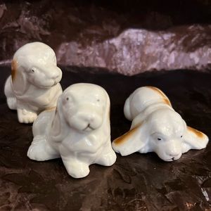 Vintage porcelain dogs. Made in China.